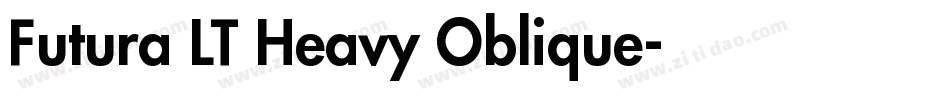 Futura LT Heavy Oblique字体转换
